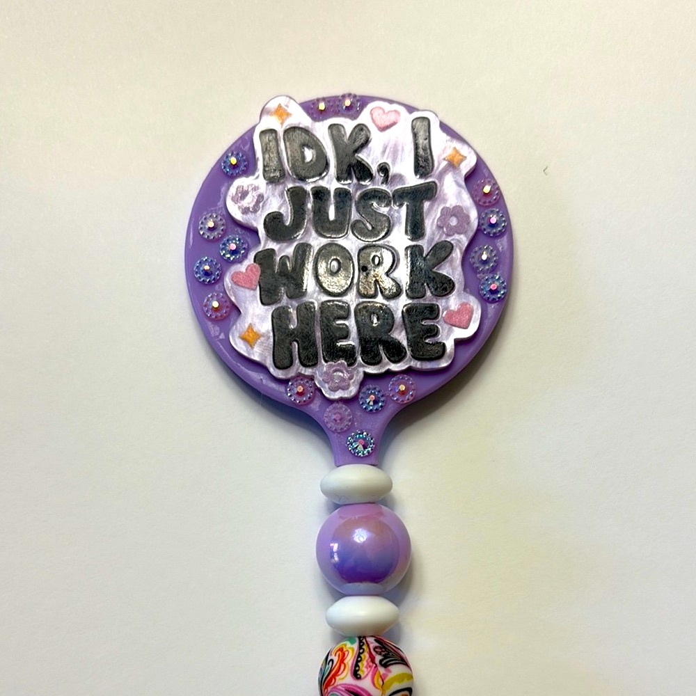 Purple Decorative Hand Mirror